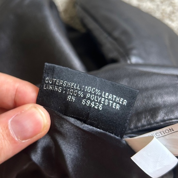 Wilsons Pelle Studio Black Leather A-Line Skirt 4 Casual Mini Vintage Retro - Picture 3 of 8